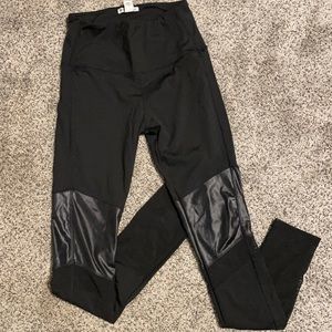 Forever 21 leather , mesh leggings